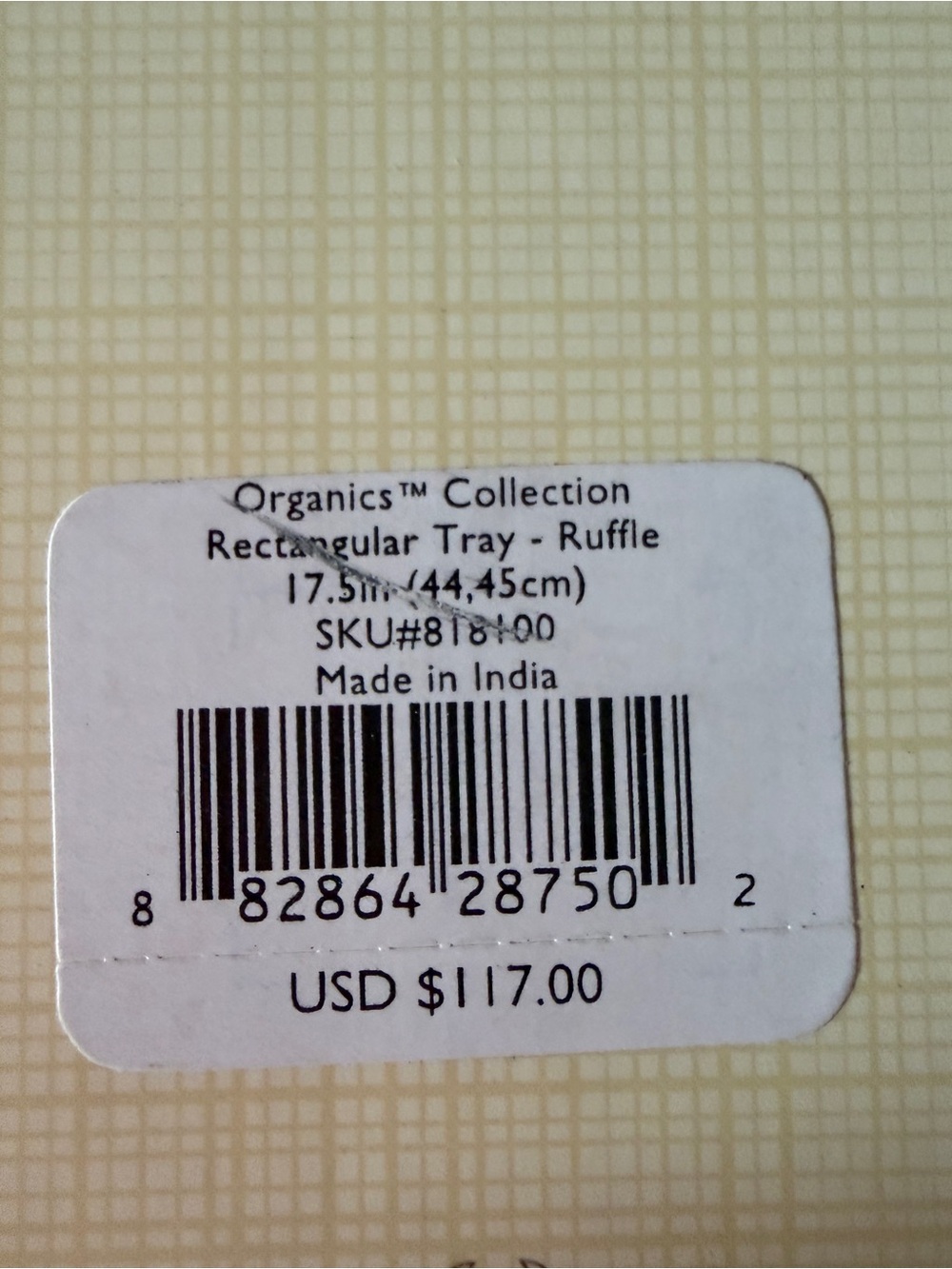 Lenox Organics Collection Silver Rectangular Ruffle Serving Tray - Picture 11 of 14